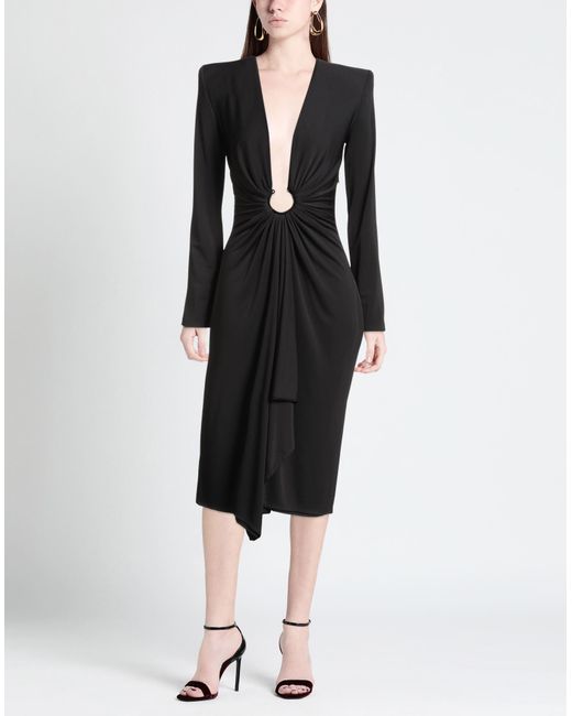 ATELIER LEGORA Black Midi Dress Viscose, Elastane
