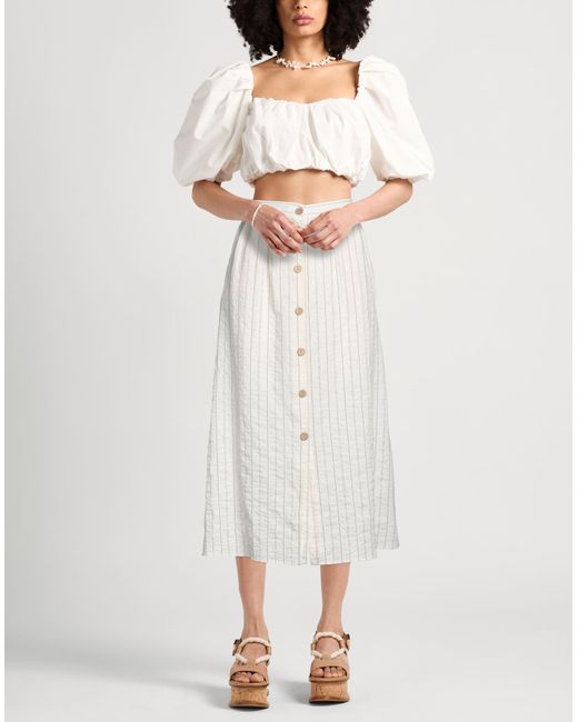 Gonna Midi di Caractere in White