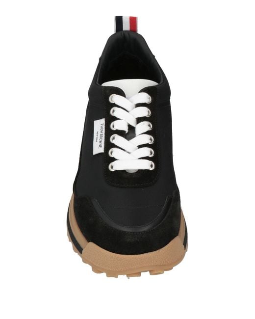 Thom Browne Black Sneakers Leather, Textile Fibers for men