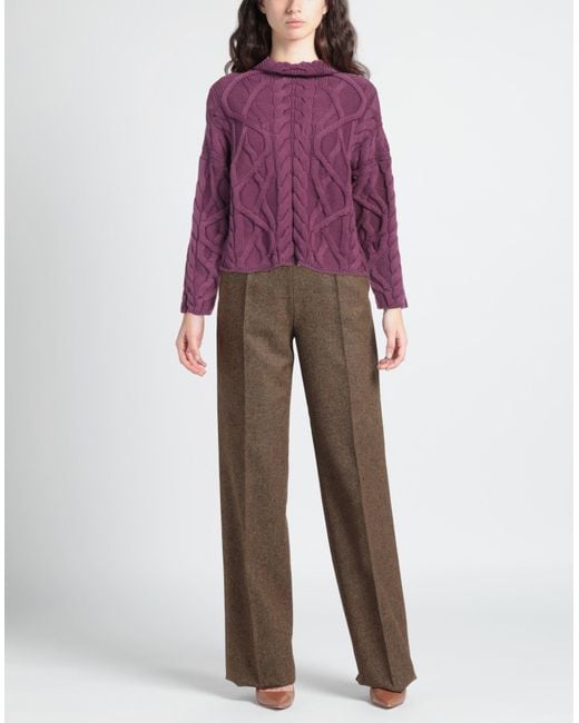Alpha Studio Purple Turtleneck