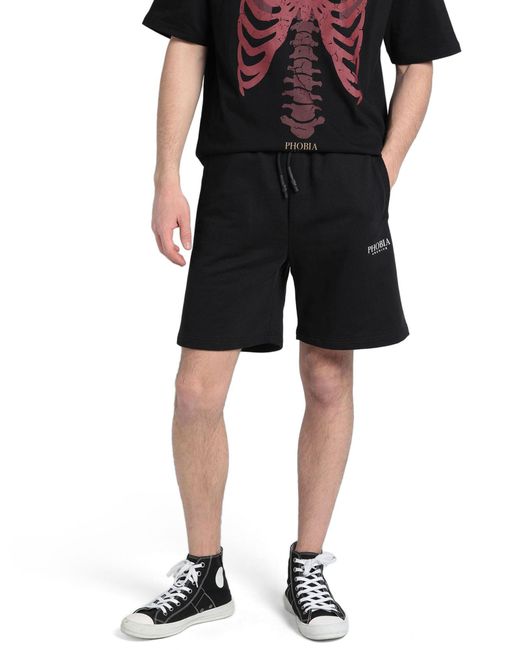 PHOBIA ARCHIVE Black Shorts & Bermuda Shorts for men