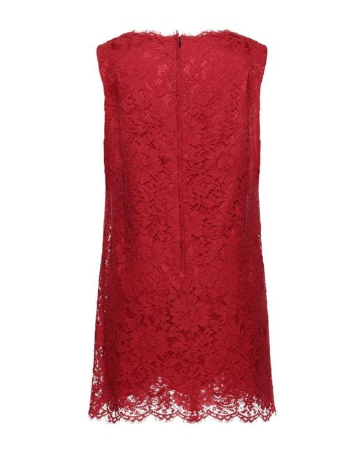 Dolce & Gabbana Red Mini Dress Cotton, Viscose, Polyamide