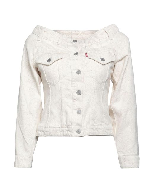 GANNI x LEVI'S White Denim Outerwear Cotton, Hemp