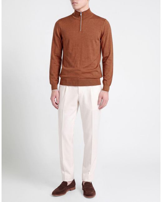Fedeli Brown Turtleneck for men