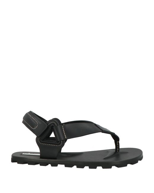 Jil Sander Black Thong Sandal