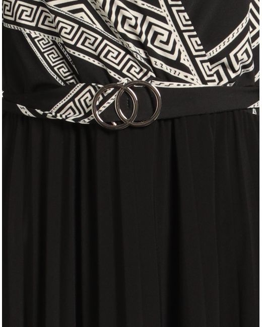 FRANK LYMAN Black Midi Dress Polyester, Elastane