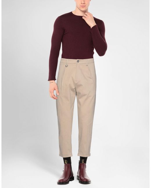Paolo Pecora Natural Pants Cotton, Elastane for men
