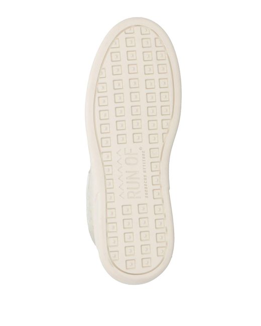 RUN OF White Lilac Sneakers Leather