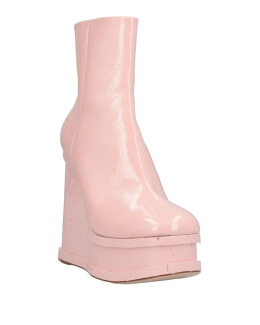 HAUS OF HONEY Pink Ankle Boots Soft Leather