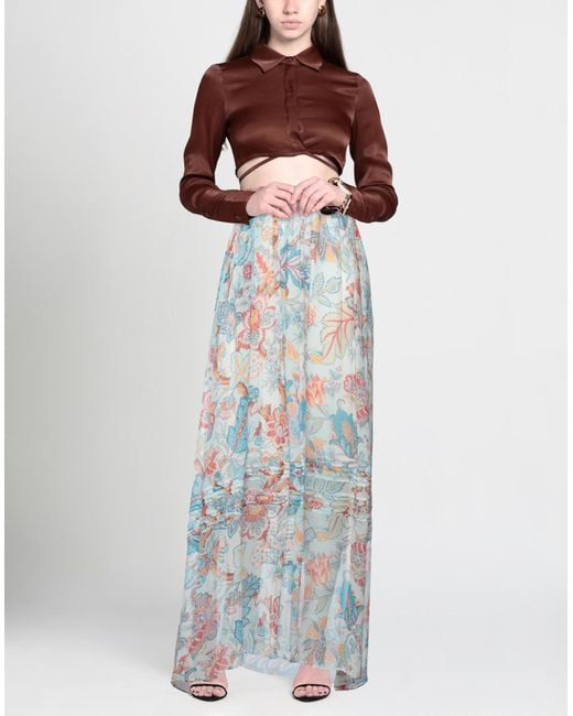 Etro Multicolor Floral Silk Maxi Skirt