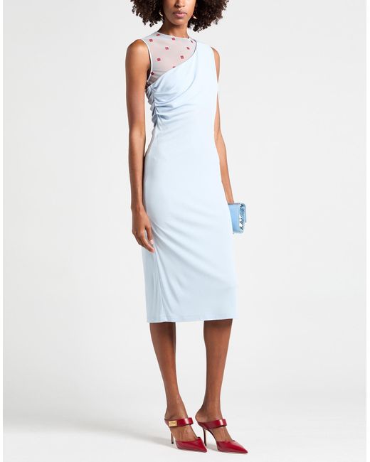 Givenchy Blue Sky Midi Dress Viscose, Polyamide, Elastane