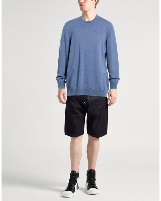 Fedeli Blue Sweater Cashmere for men