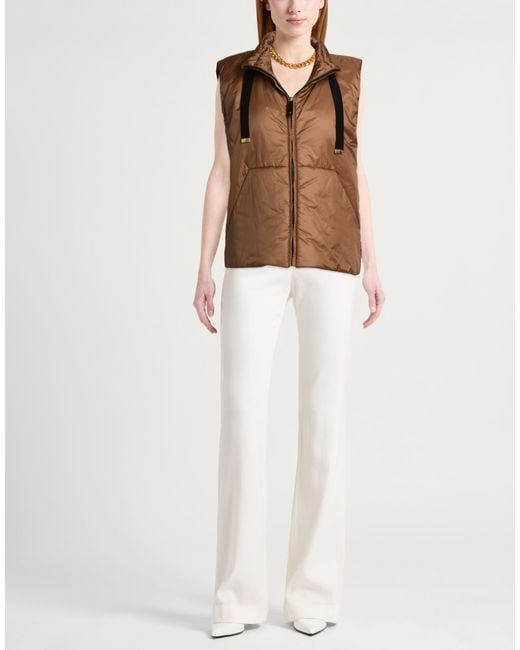 Max Mara Brown Camel Vest Polyester