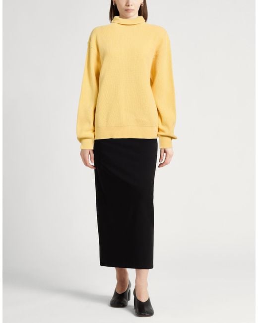 Jil Sander Yellow Turtleneck Cotton