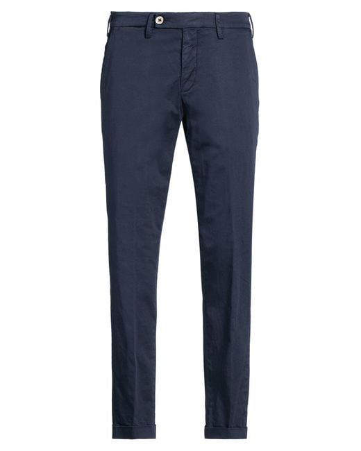Michael Coal Blue Midnight Pants Cotton, Elastane for men