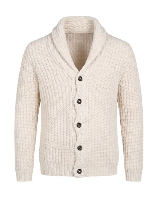 Eleventy Natural Cardigan Wool, Polyester for men
