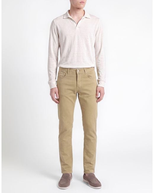 Jacob Cohen Natural Pants Cotton, Elastane for men