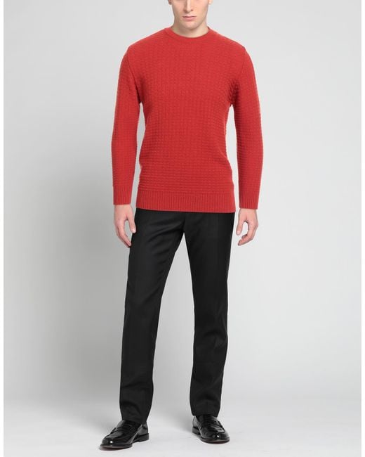 Darwin Red Sweater Wool, Polyamide for men