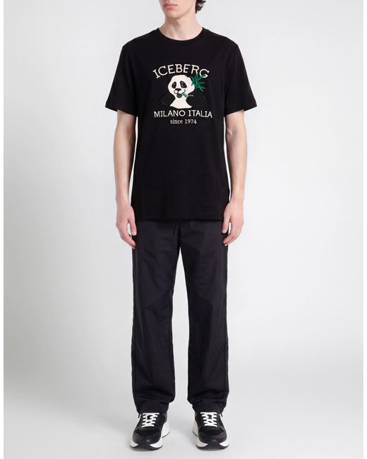 Iceberg Black T-Shirts for men