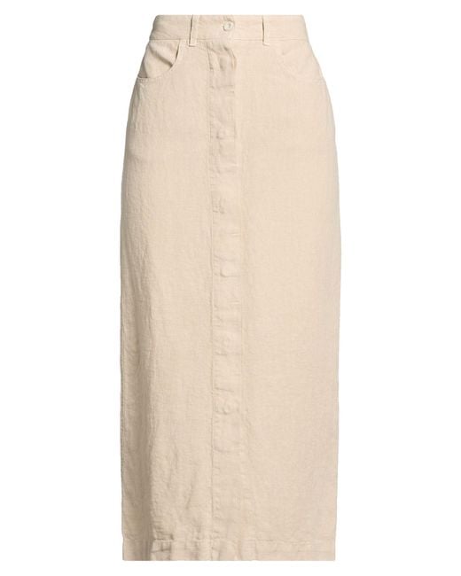 120% Lino Natural Midi Skirts