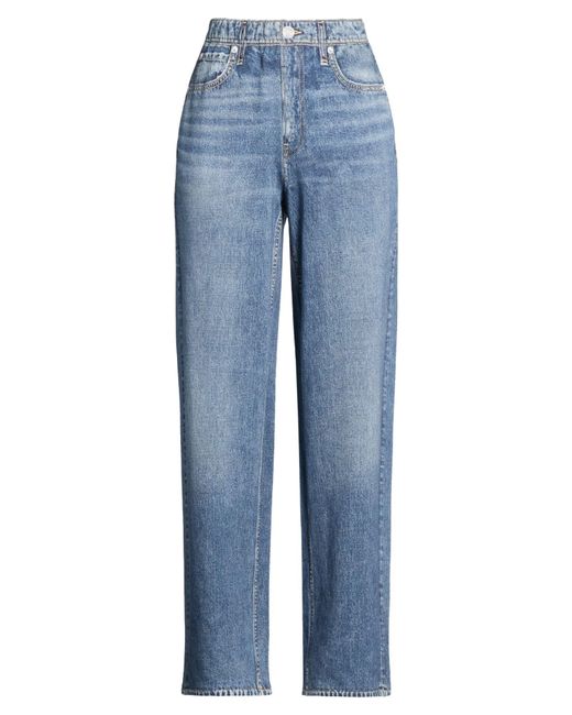 Rag & Bone Blue Miramar Wide Leg Jeans Cotton