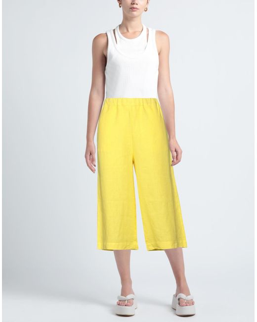 Fedeli Yellow Cropped Trousers