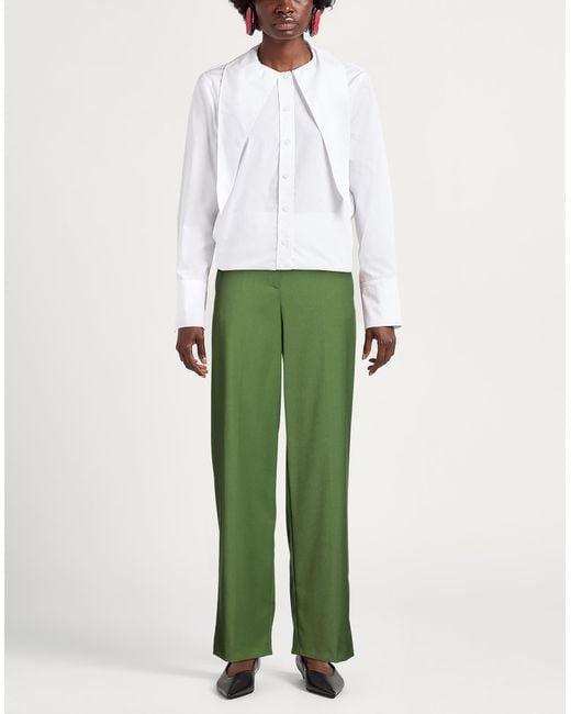 Patrizia Pepe Green Pants Polyester, Viscose, Elastane