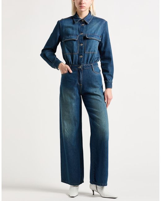 Please Blue Jumpsuit Cotton, Lyocell