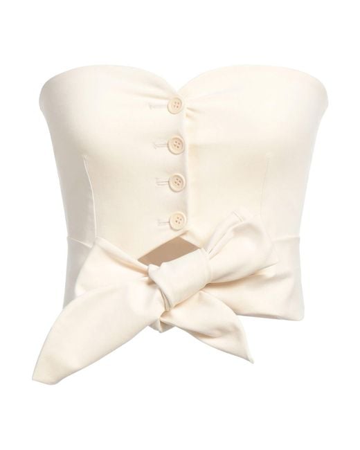 Philosophy Di Lorenzo Serafini Natural Cream Top Cotton, Elastane