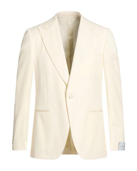 Caruso Natural Ivory Blazer Wool for men