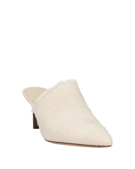 Vince White Mules & Clogs Textile Fibers