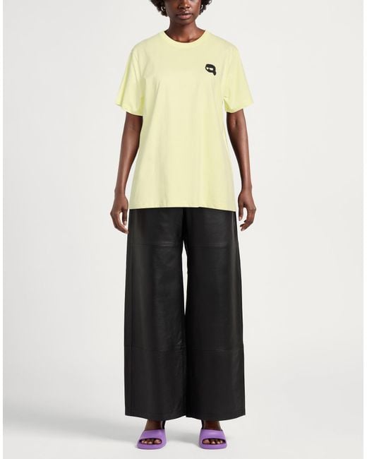 Karl Lagerfeld Yellow T-Shirt Organic Cotton