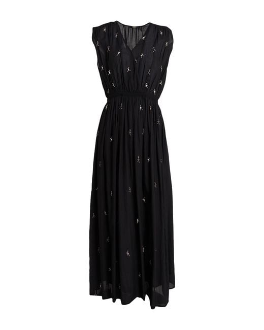 SEVENTY VENEZIA Black Maxi Dress Viscose, Cotton