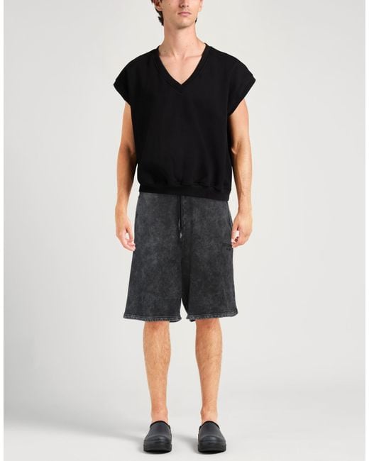 Just Cavalli Black Charcoal Shorts & Bermuda Shorts Cotton for men