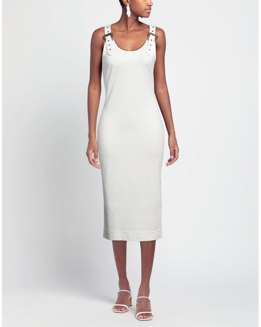 Versace White Midi-Kleid