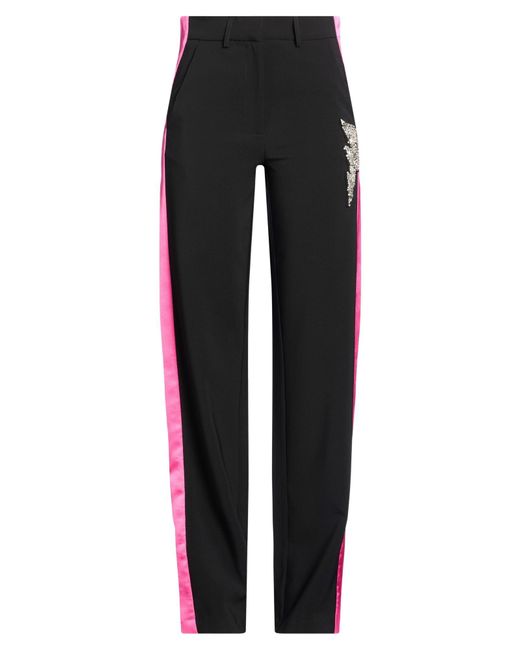 Odi Et Amo Black Pants Polyester, Elastane