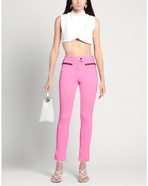 Erin Snow Pink Pants Nylon, Viscose, Elastane