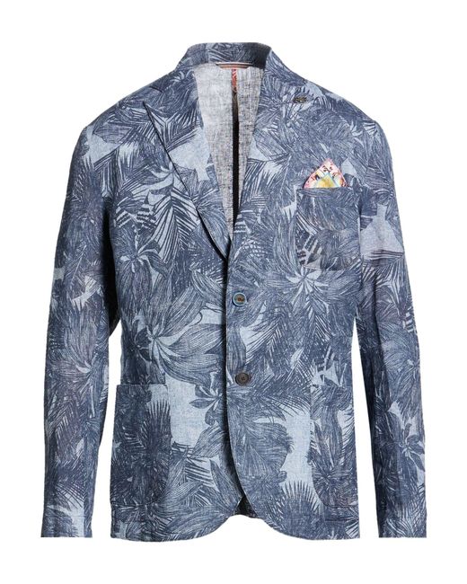 Bob Blue Slate Blazer Cotton, Elastane for men