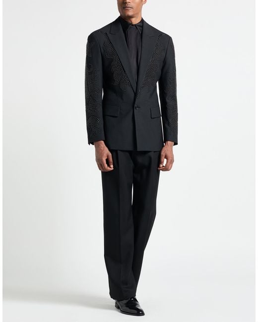 DSquared² Black Blazer Polyester, Virgin Wool, Elastane for men