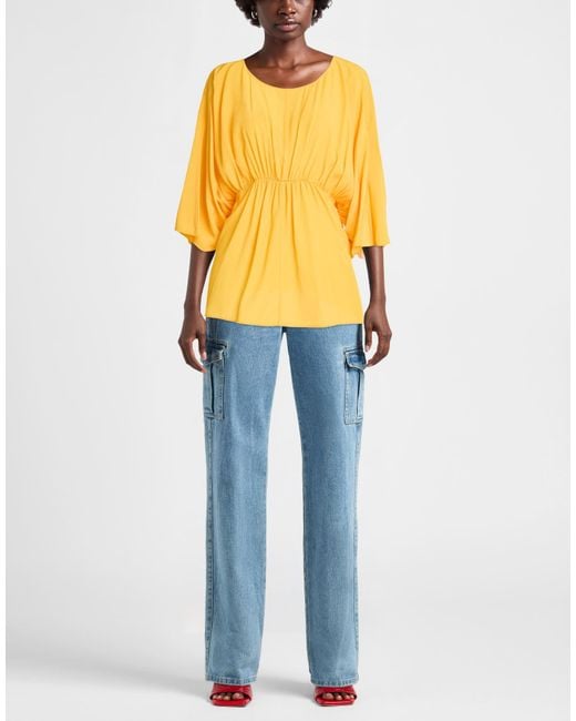 Manila Grace Yellow Marigold Top Acetate, Silk, Polyamide