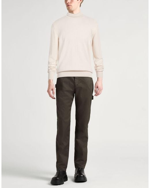 Eleventy White Platinum Cream Turtleneck Cashmere for men
