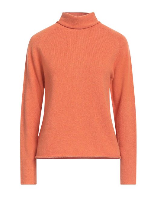 Scaglione Orange Turtleneck Cashmere