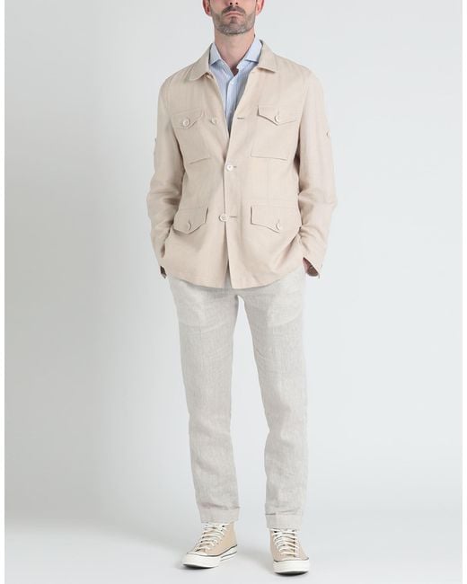 Brunello Cucinelli Natural Jacket Linen, Wool for men