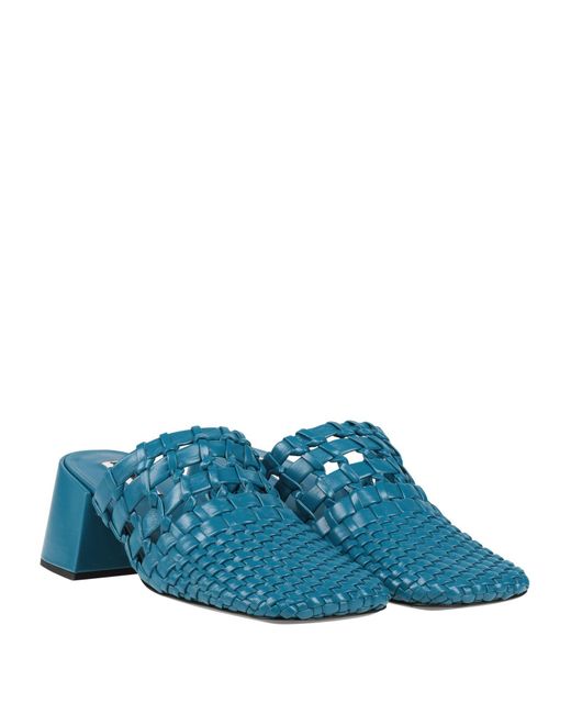 Jil Sander Blue Deep Mules & Clogs Soft Leather
