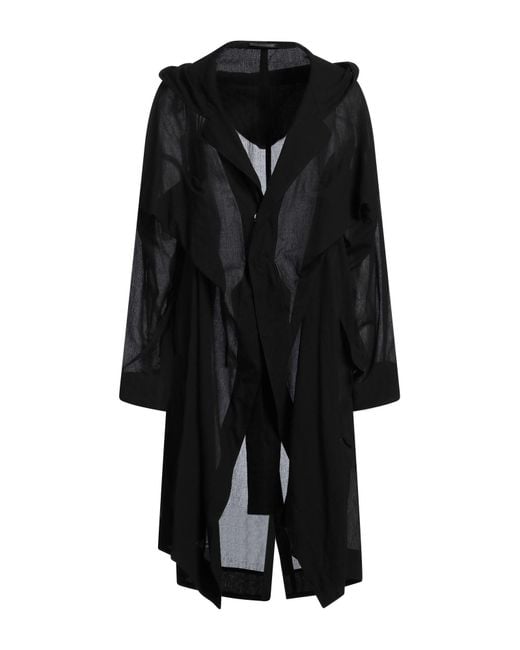 Yohji Yamamoto Black Overcoat & Trench Coat