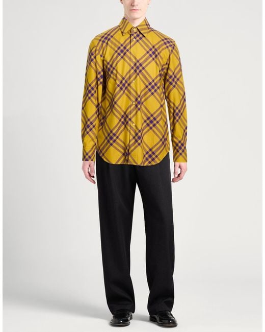 Burberry Yellow Shirt Cotton for men