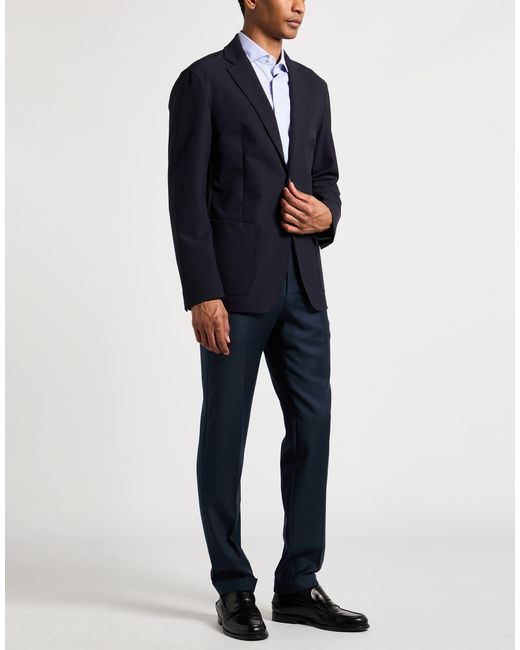 Dondup Blue Midnight Blazer Polyamide, Elastane for men