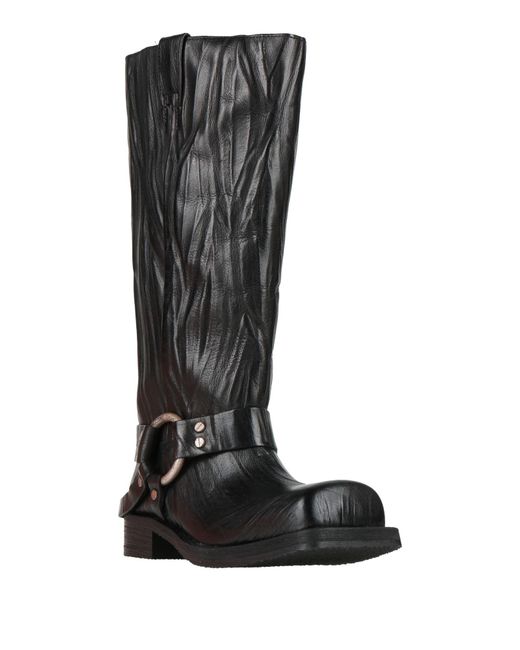Acne Black Boot Leather