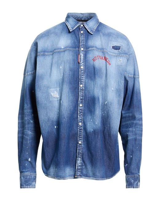DSquared² Blue Denim Shirt for men