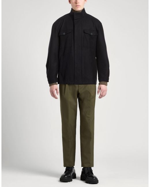 Herno Black Jacket Virgin Wool, Polyamide for men